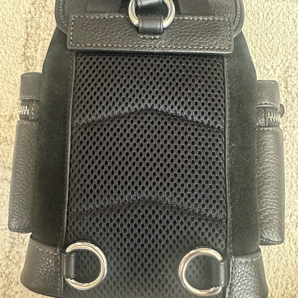 NWT Coach Sprint Sling Black Leather & Suede Mini Backpack - Picture 7 of 8